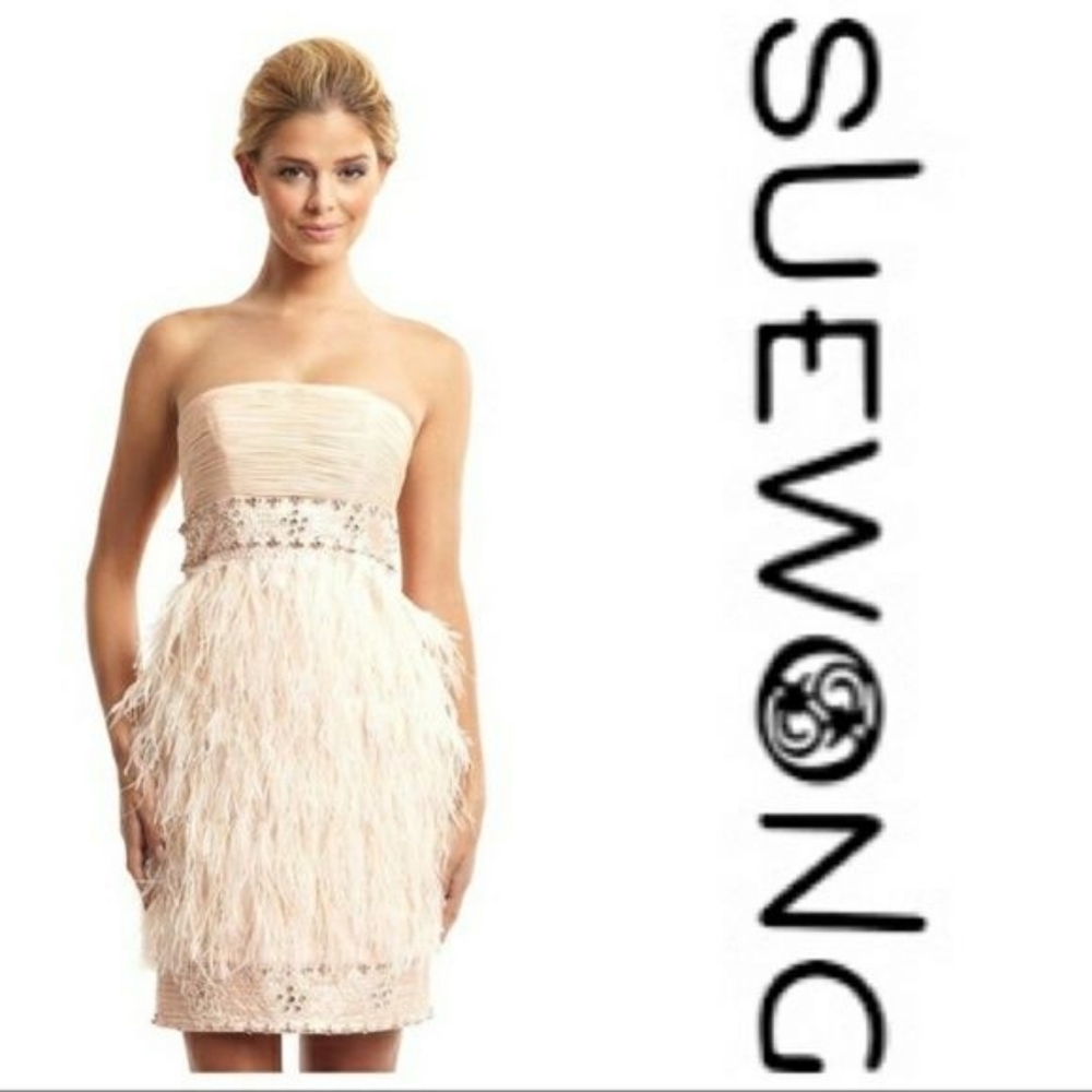 Sue Wong Nocturne  Feather Dress